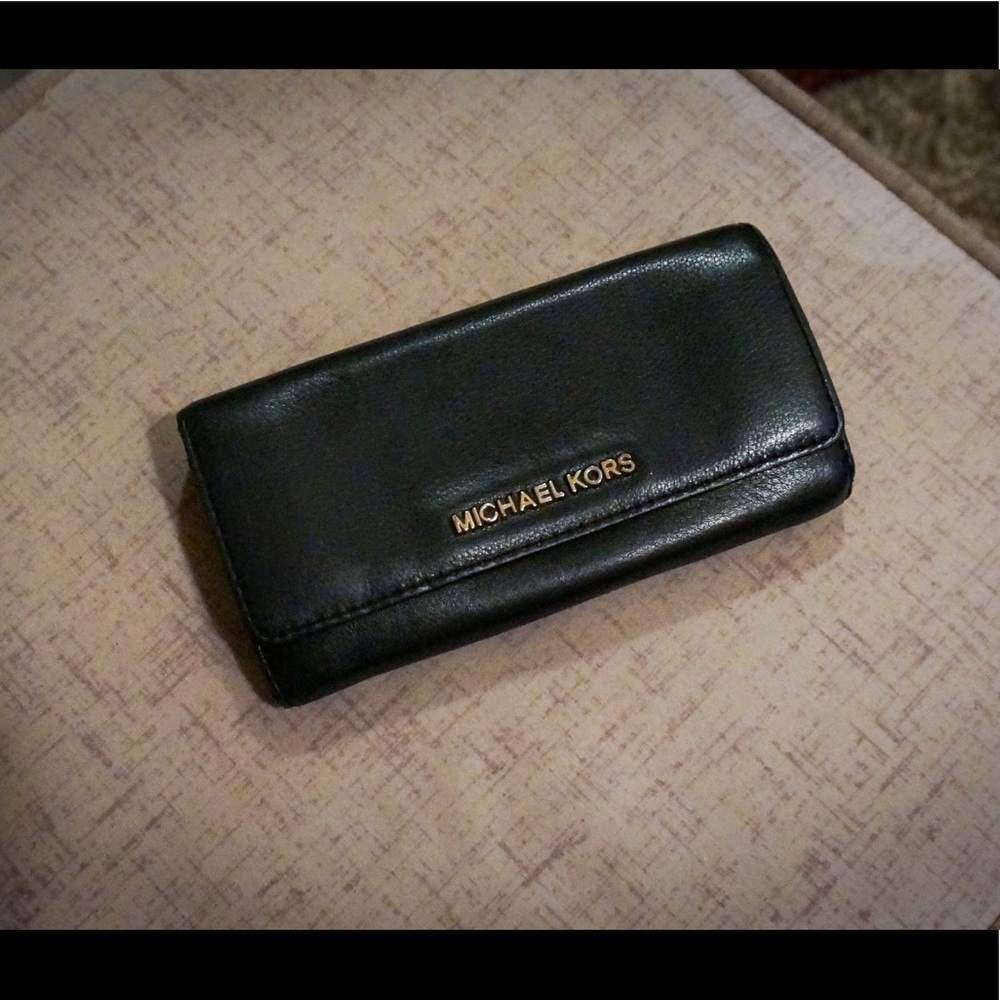Michael Kors Black Billfold Leather Wallet